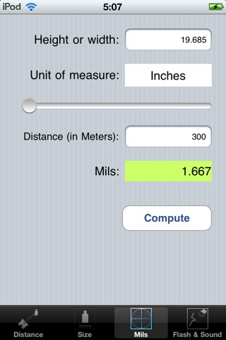 iMilDotCalc screenshot 4