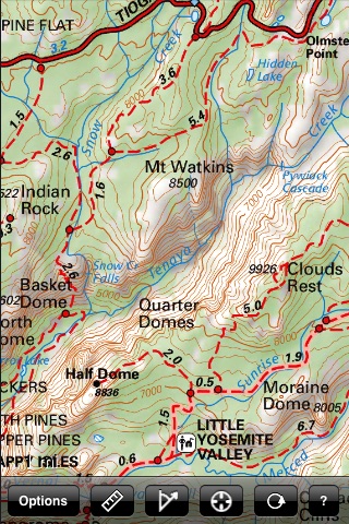 Yosemite National Park Recreation Map screenshot-4