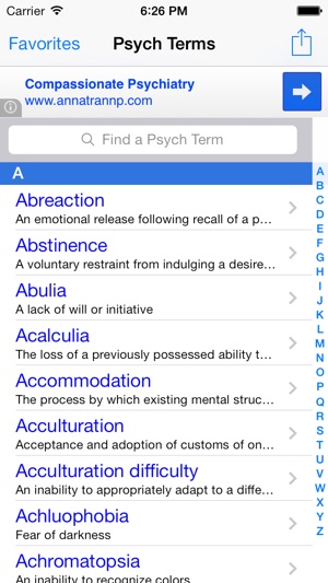 Psych Terms: Medical Dictionary and Terminology Pocket Gloss(圖1)-速報App