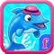 Little Dolphin Really fun Collecting Hooks Game : Free Girly Fish games for girls and boys