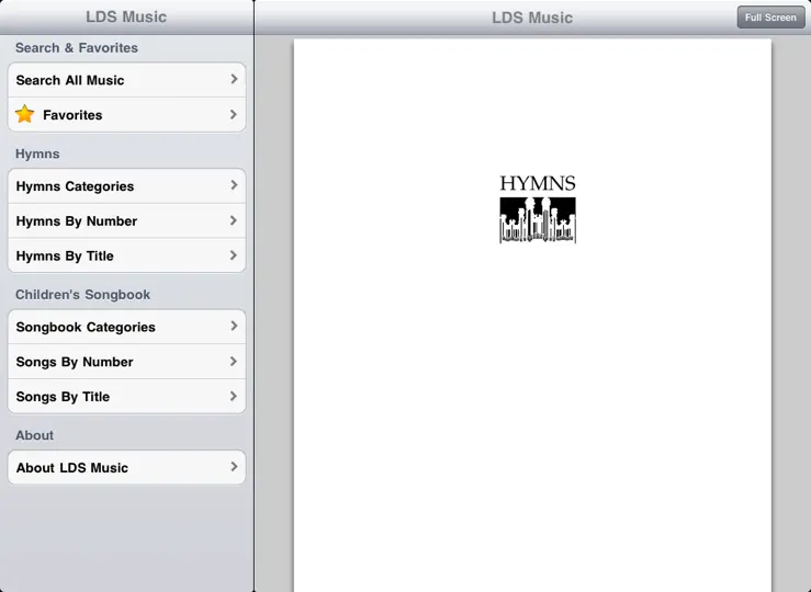 Скриншот LDS Music For IPad на iPhone 3