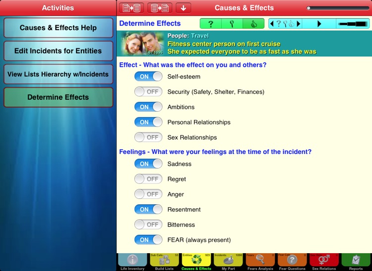 Life Inventory for iPad - 12 Step Moral Inventory