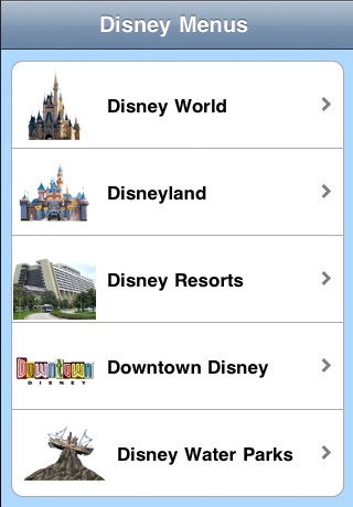 Disney Parks & Resorts Menus