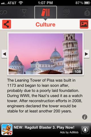 Country Facts Italy - Italian Fun Facts and Travel Trivia screenshot 3