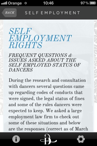 Dancers Information screenshot 2