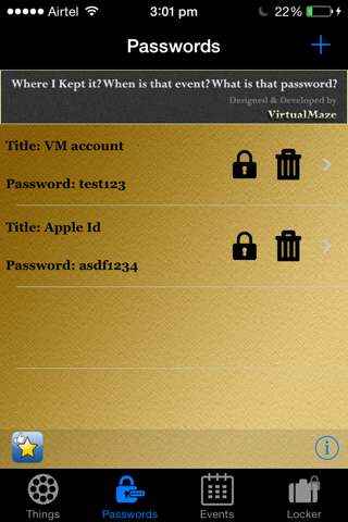 Where I kept it? When is that event? What is that password? screenshot 2