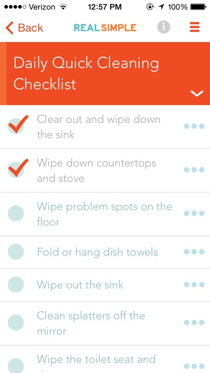 Real Simple Checklists
