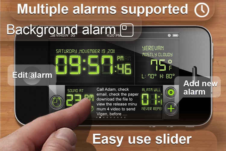 Cool Alarm Clock & Day Reminder Free