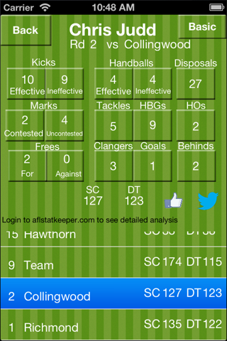 AFL Stat Keeper screenshot 3