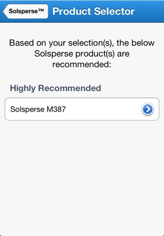 Solsperse™ Product Selector screenshot 3