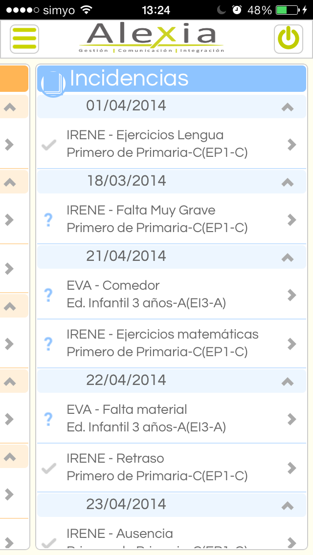 Alexia Educación Screenshot
