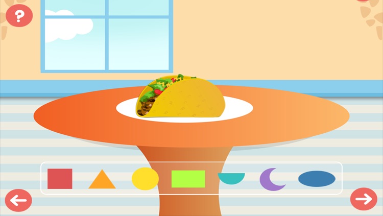 Food shape game for children: Recognize geometric shapes for kindergarten, preschool or nursery school screenshot-4