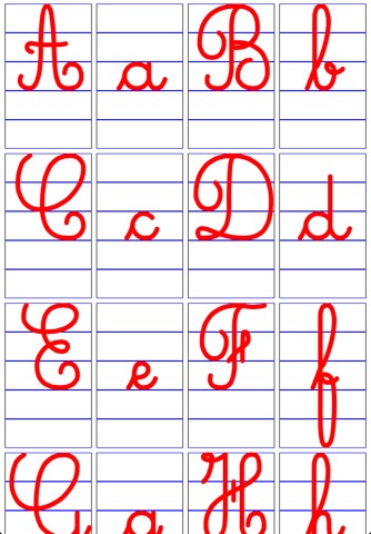 Apprendre à écrire les lettres de l'Alphabet cursif sur iPhone et iPod - Majuscules et minuscules - son des lettres en français screenshot 2