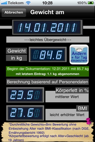 Daily Fat/Weight/BMI + More screenshot 4