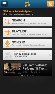 MetroLyrics screenshot #1 for iPhone