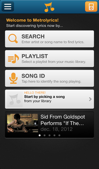 metrolyrics iphone screenshot 1