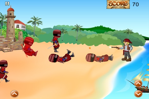 Pirate vs Ninja Attack – Mutant Sea Defense FREE screenshot 3