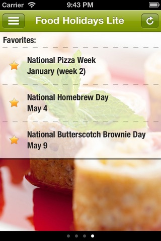 Food Holidays Lite screenshot 3