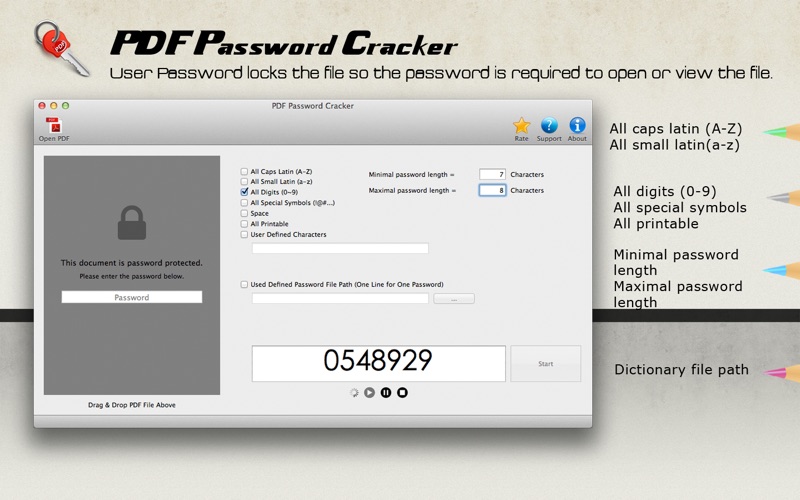 Screenshot #3 pour PDF Password Cracker