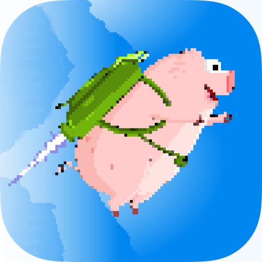 Flappy Jetpack Piggie - Cute City Pig Flying Mission iOS App