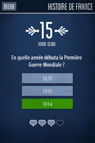 MEMO Quiz Histoire de France screenshot 2