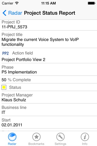 Projects RADAR screenshot 3