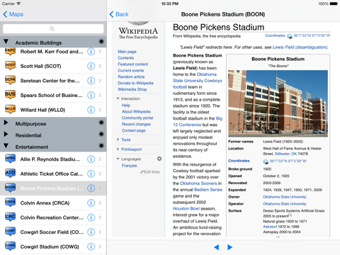 Screenshot #6 pour eMap OSU : Oklahoma State University