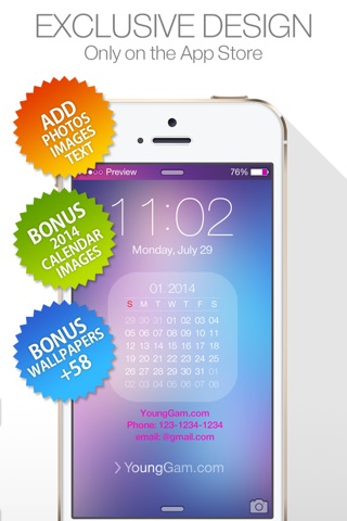 Status Bar Themes ( for iOS7 & Lock screen, iPhone ) New Wallpapers : by YoungGam.com screenshot 4