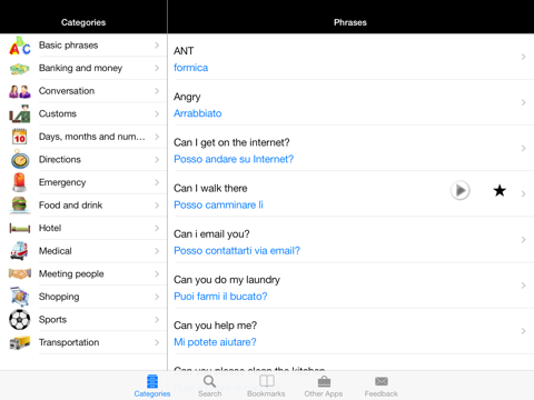 English to Italian Phrasebook Liteのおすすめ画像1