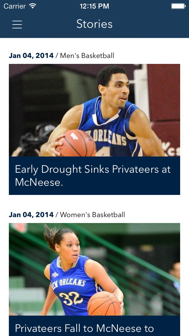 University of New Orleans Privateers Screenshot 1 - AppWisp.com