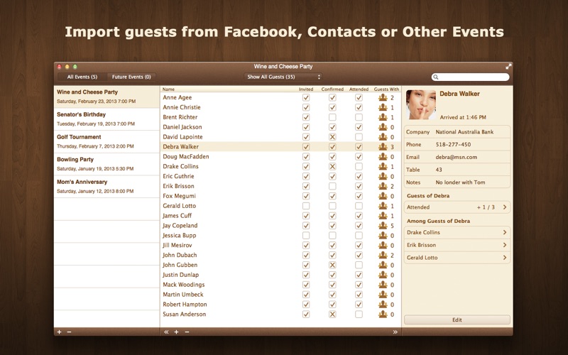 Screenshot #2 pour Guest List Organizer