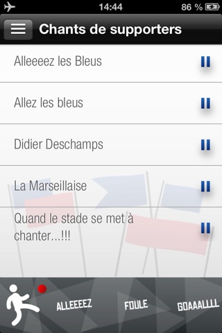 Equipe de France - Chants de supporters screenshot 2