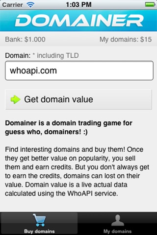 Domainer screenshot 2