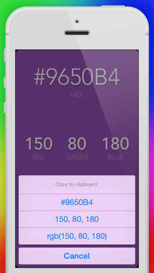 ‎Colour Picker — RGB & HEX Colour Converter Tool Screenshot