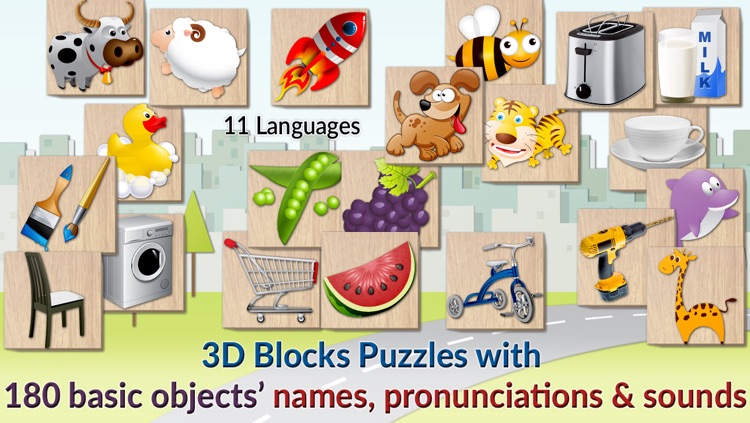 180 Kids Puzzle blocks game – 3D educational app with preschool