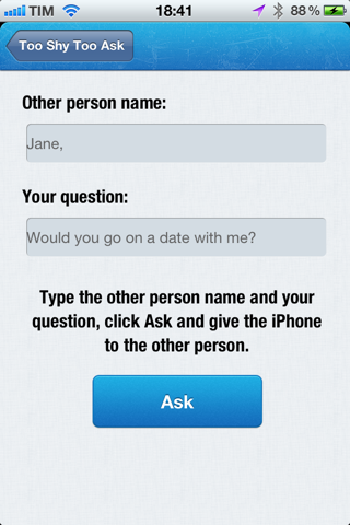 Too Shy To Ask - Question/Answer quiz for Shy or Timidity Boys or Girls! Find a Date NOW! Imediate dating! screenshot 3