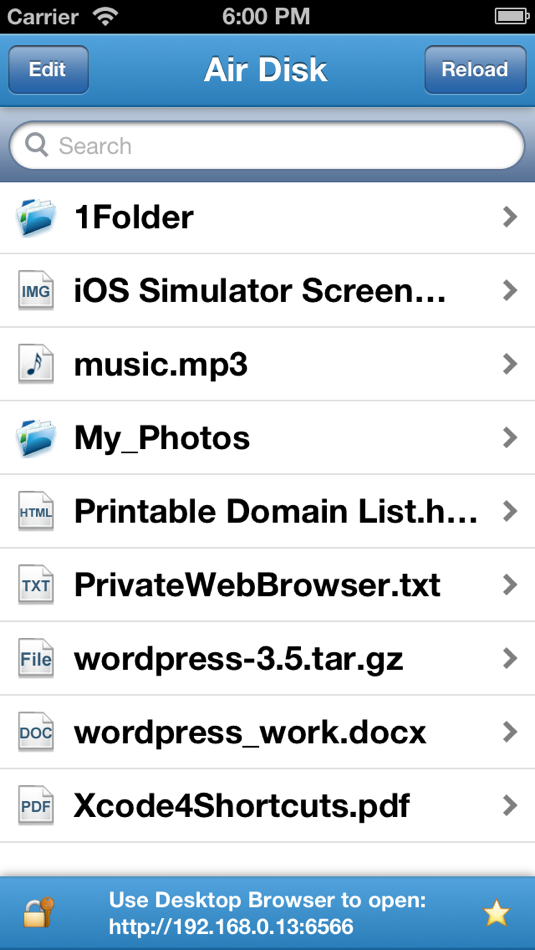 Air Disk Free - Wireless HTTP File Sharing - 3.0 - (iOS)