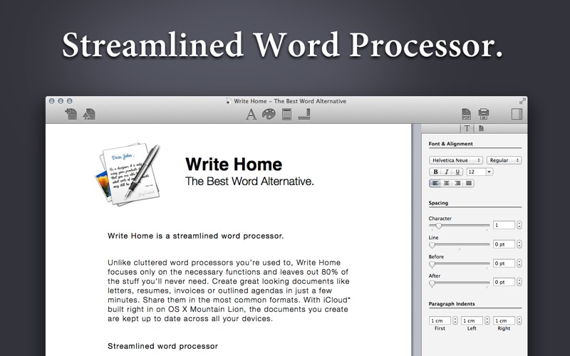 Screenshot #1 pour Wrіte Home - The Best Word Processor Alternative