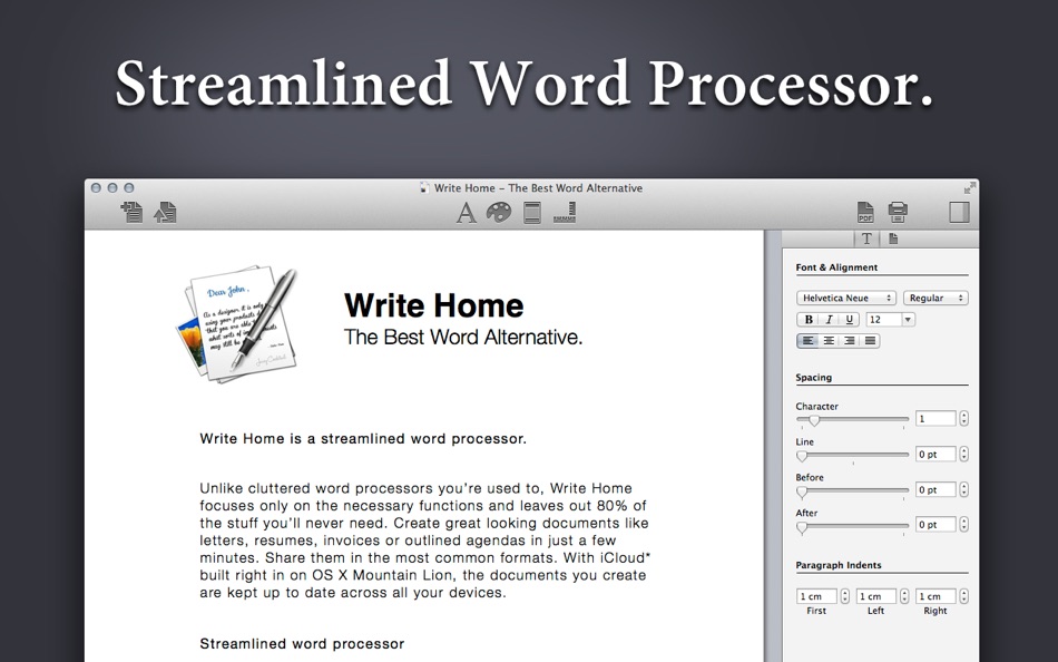 Wrіte Home - The Best Word Processor Alternative for Mac OS X - 1.1 - (macOS)