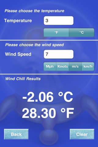 WInd Chill Calc screenshot 2