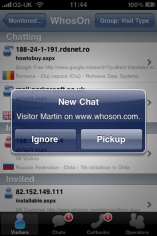 WhosOn Live Tracking And Chat Client screenshot 2