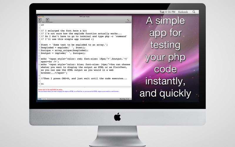 Screenshot #1 pour PHP Code Tester