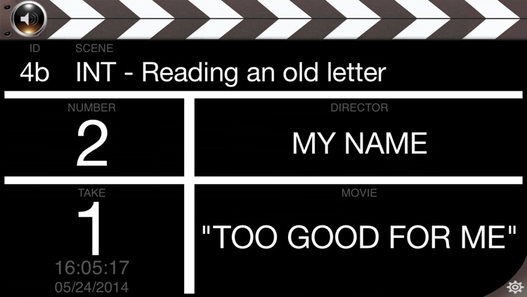 Clapperboard Video Slate