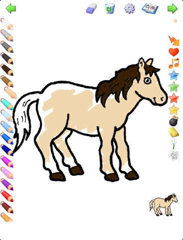 Livre de Coloriages pour les filles pour iPad avec des crayons de couleurs - 36 dessins à colorier avec des princesses, des fées, des chevaux et plus - HD screenshot 3