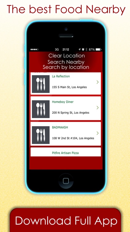 Food Restaurants & Bars finder - Find where to eat at my current location and more