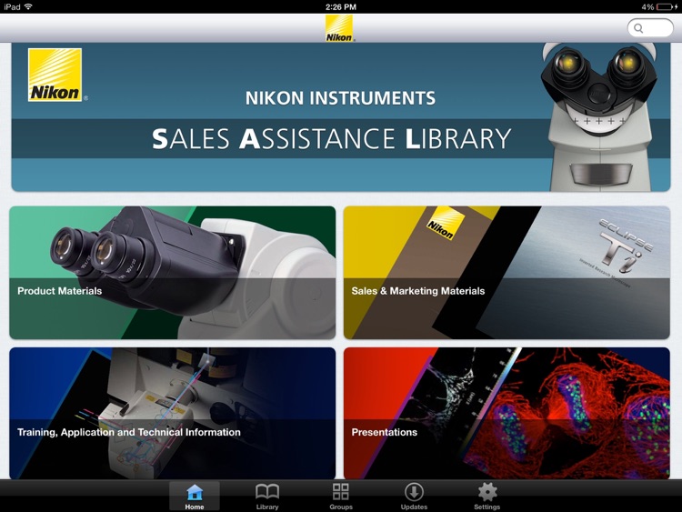 Nikon's Sales Assistance Library
