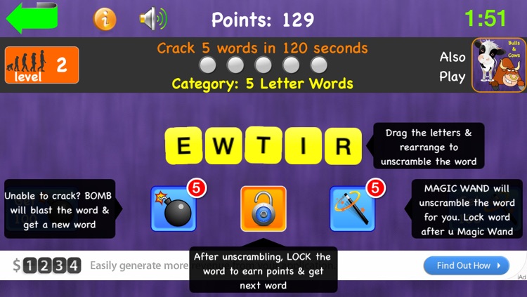 Unscramble - Best Free Jumbled Anagrams Words Games (Get help on facebook and twitter)