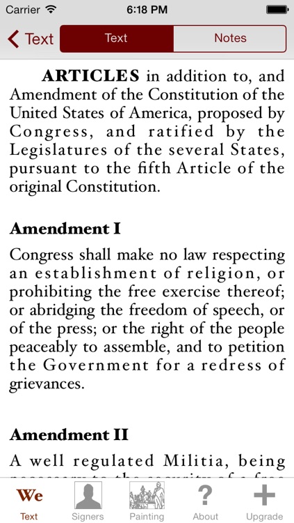 Constitution for iPhone and iPod Touch
