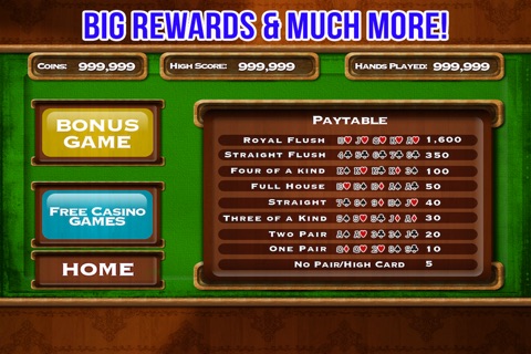 Ace 5 Card Draw Poker Free screenshot 4