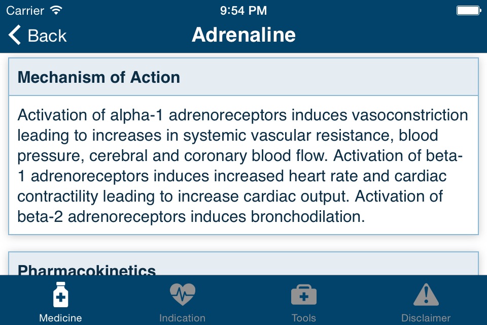Emergency Pharmacology Guidelines screenshot 2